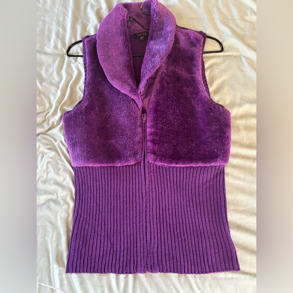 GLO! Purple Fuzzy Vest